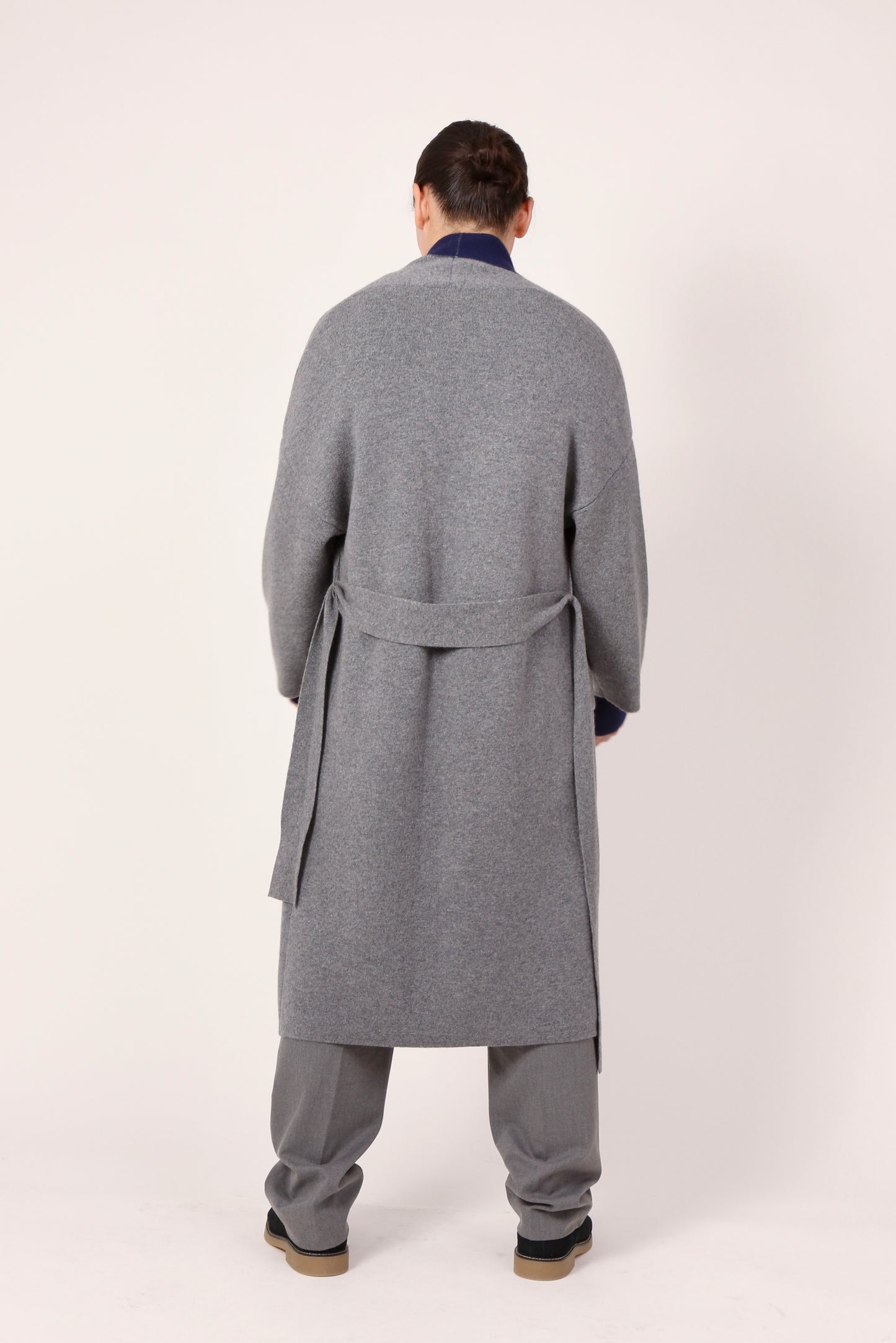 TWO-COLOUR COAT IN GREY & NAVY