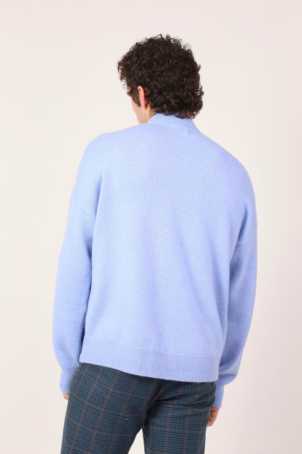 turtleneck in light blue