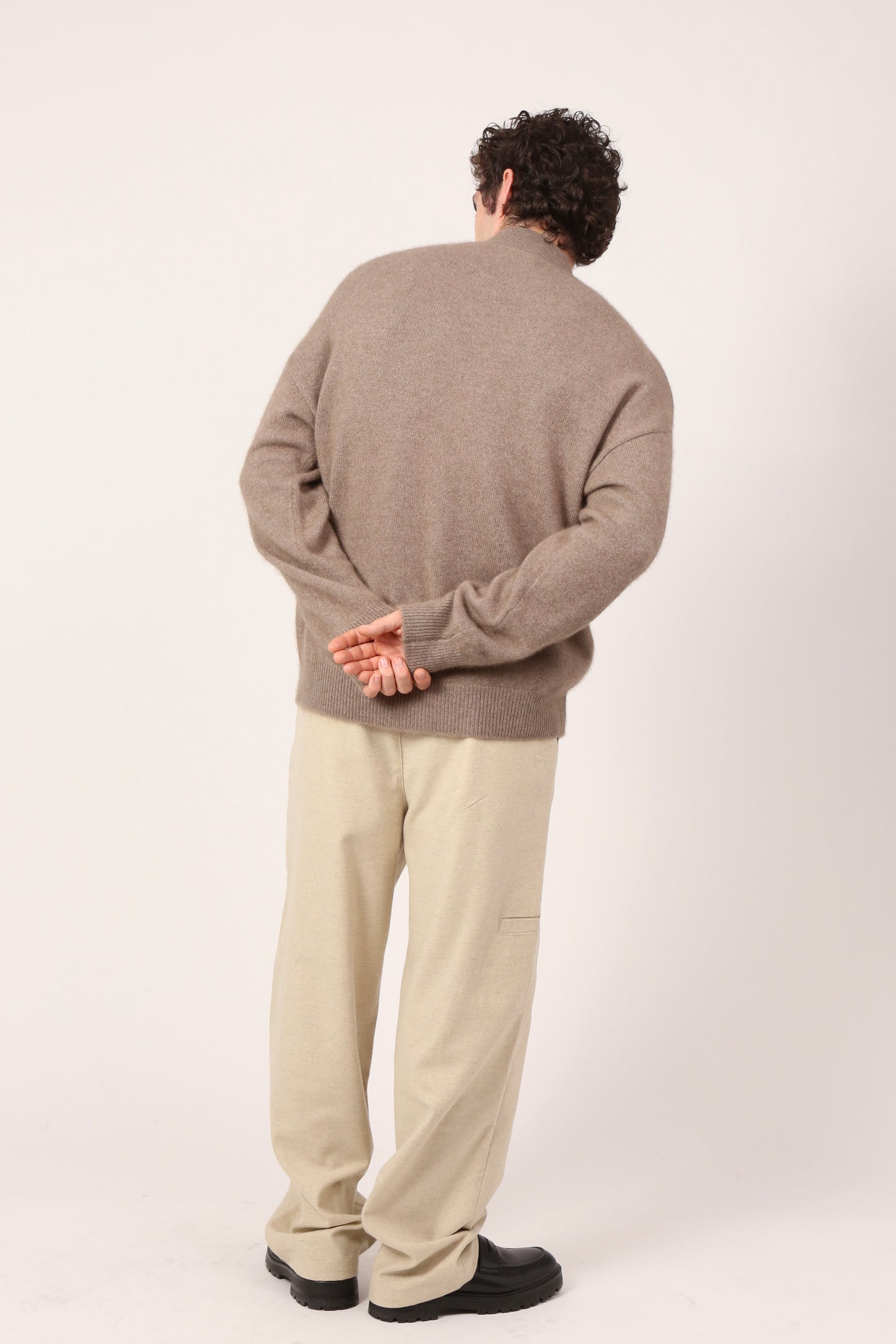 TURTLENECK JUMPER IN NATURAL BROWN