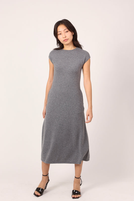 DRESS IN HEATHER GREY