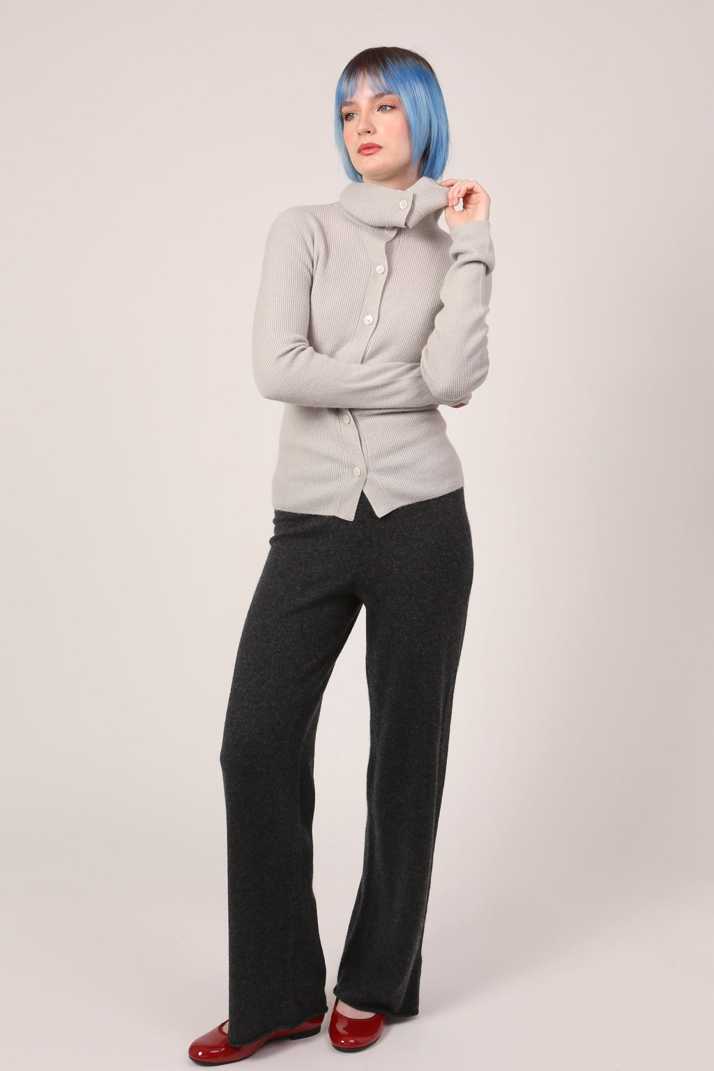 sailor cardi in clay grey