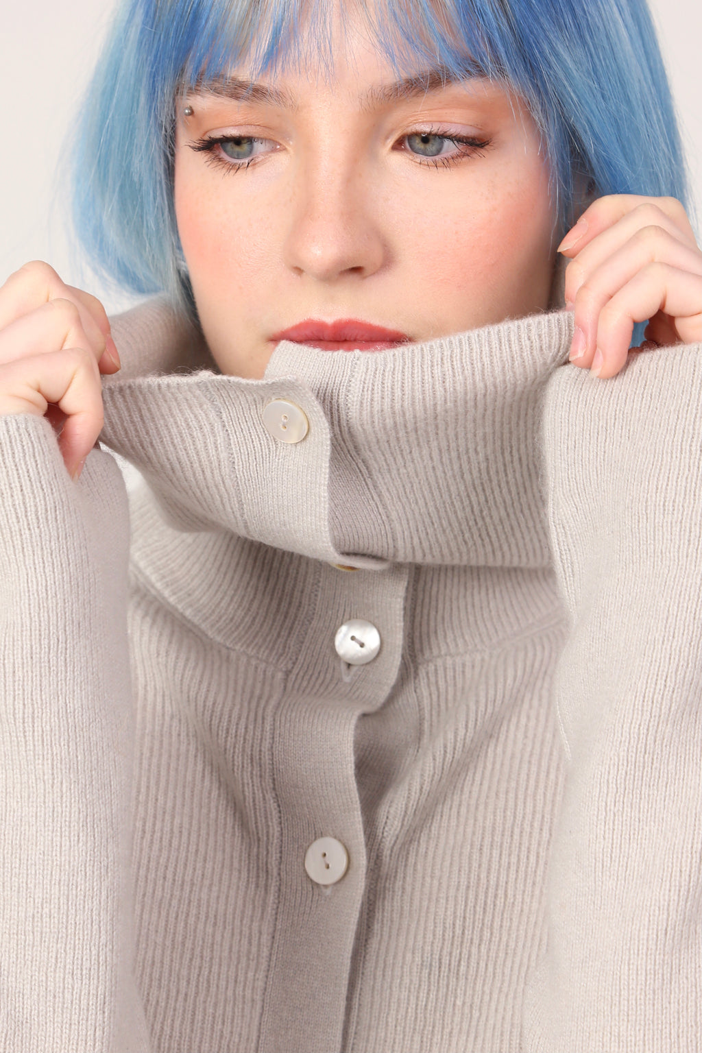 sailor cardi in clay grey