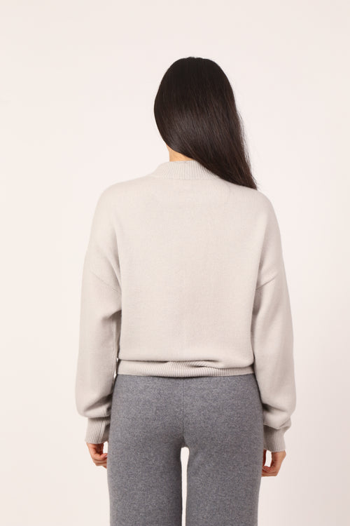 everyday cardi in clay grey