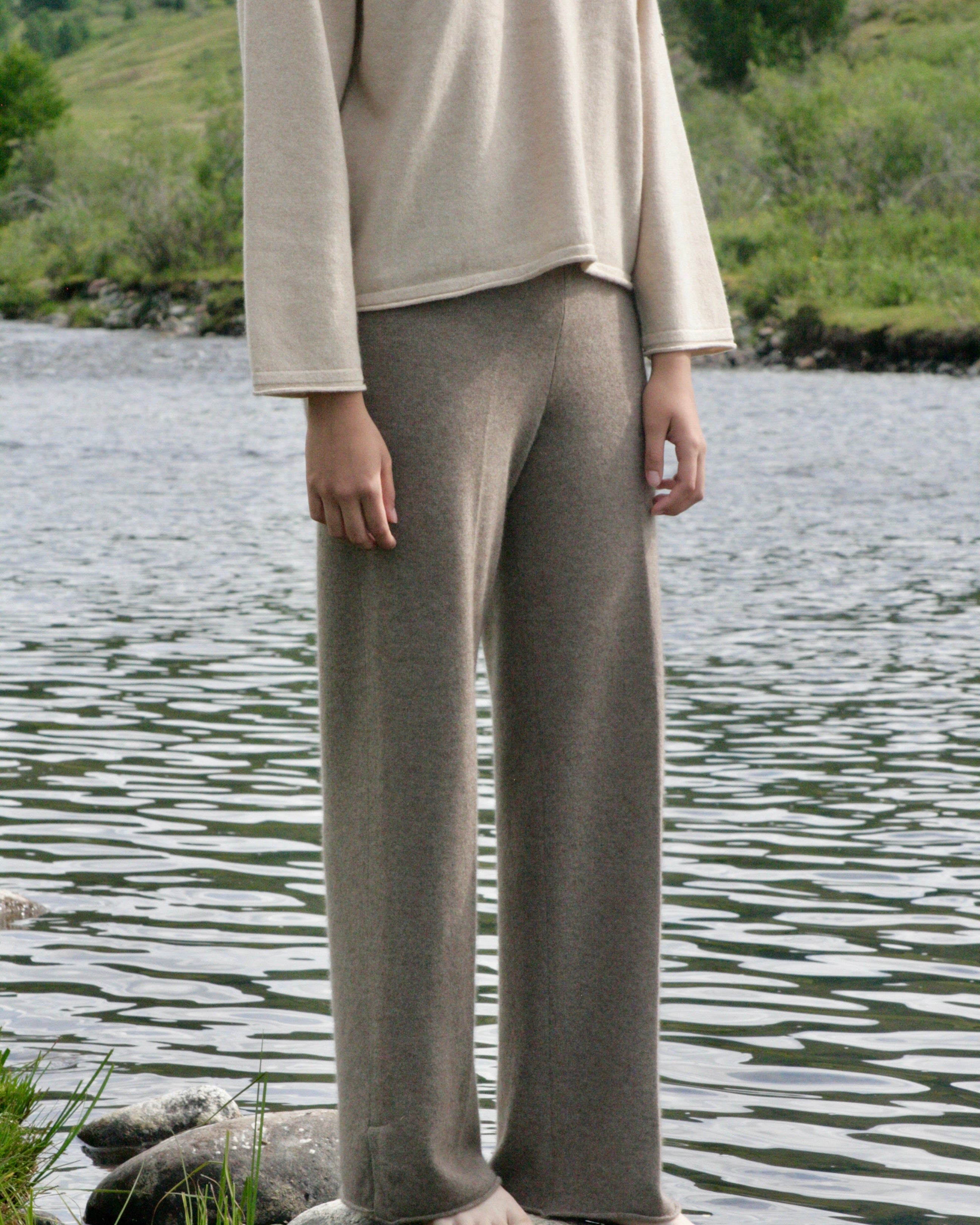 everyday trousers in natural brown