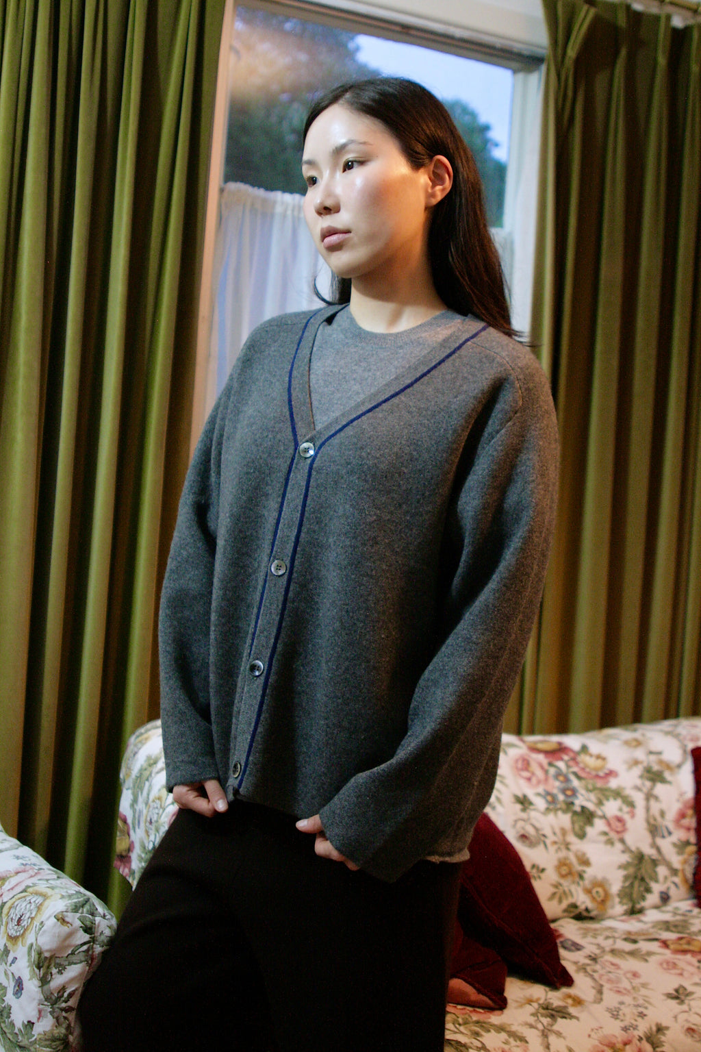 v-neck cardi
