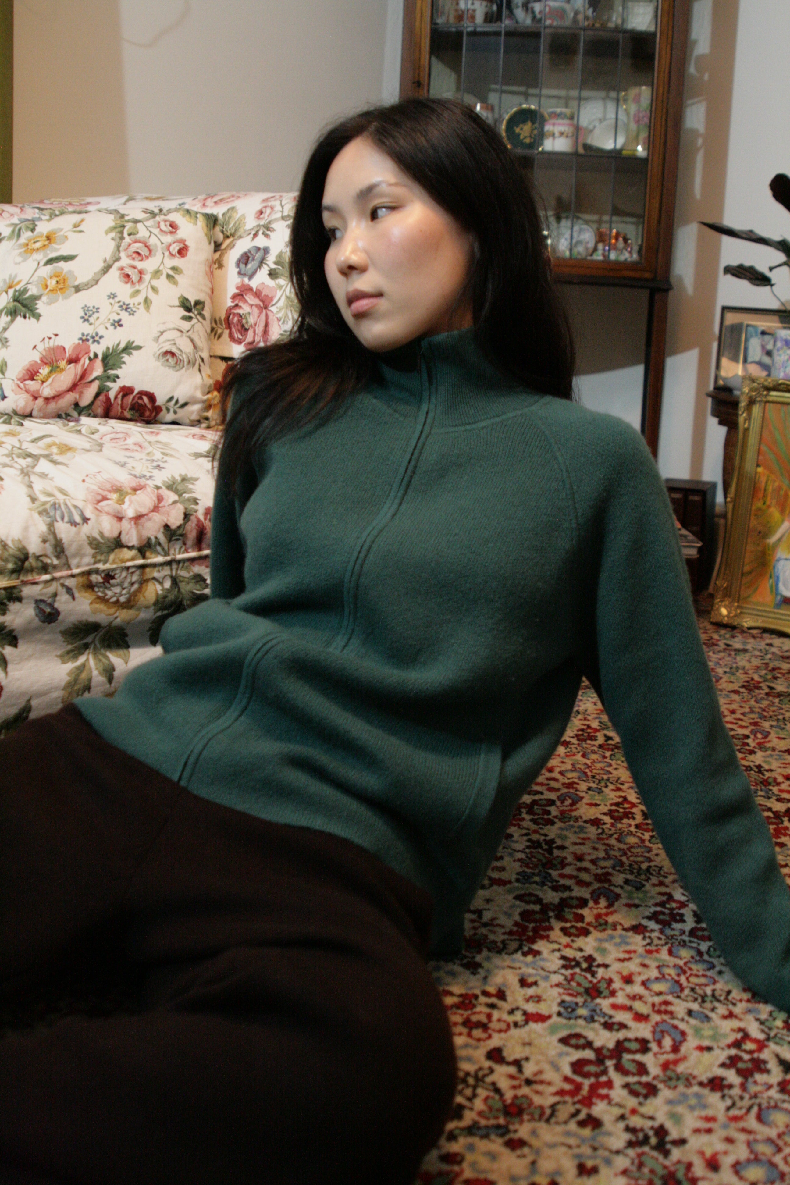 turtleneck cardigan