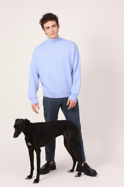 TURTLENECK JUMPER IN LIGHT BLUE